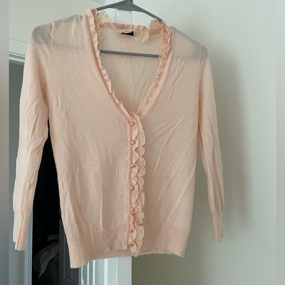 J. Crew Ruffle Front Cardigan - Picture 2 of 4